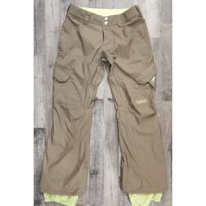 Burton Snowboard Pants Women's XS Enlo Dryride Olive Brown Cargo Ski Snow